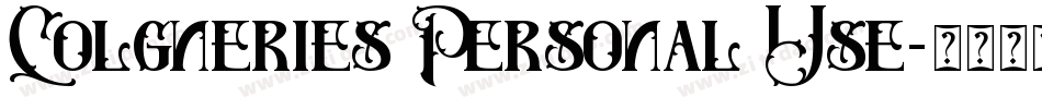 Colgneries Personal Use字体转换